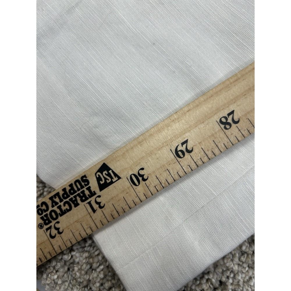 New Cubavera Linen Blend Pants Mens 48X32 White Flat Front Straight #0288 - Picture 3 of 8